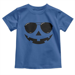 Pumpkin Face Toddler T Shirt Vintage Jack o Lantern Jackolantern Spooky Season Halloween TS10 Royal Blue Print Your Wear