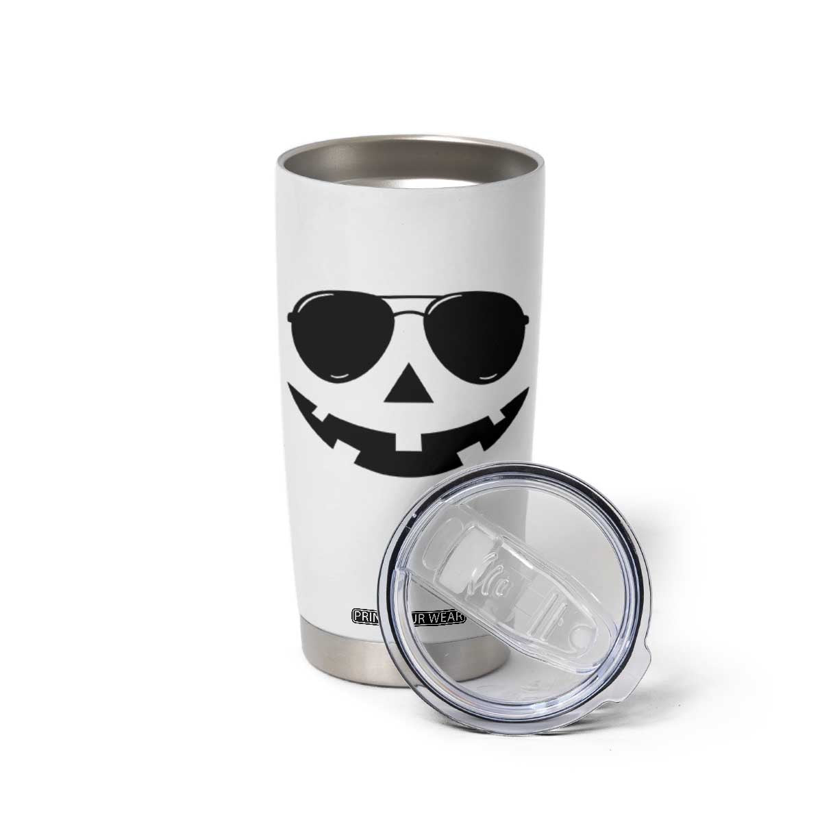 Pumpkin Face Tumbler Cup Vintage Jack o Lantern Jackolantern Spooky Season Halloween TS10 Print Your Wear