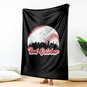 Vintage Red October Throw Blanket Philadelphia Skyline Retro Philly Cityscape TS10 Print Your Wear