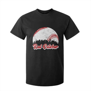 Vintage Red October T Shirt For Kid Philadelphia Skyline Retro Philly Cityscape TS10 Black Print Your Wear