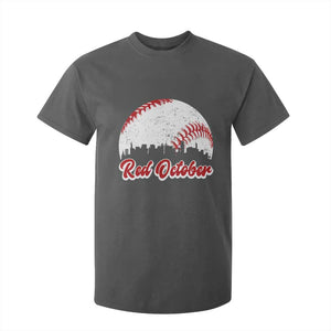 Vintage Red October T Shirt For Kid Philadelphia Skyline Retro Philly Cityscape TS10 Dark Heather Print Your Wear