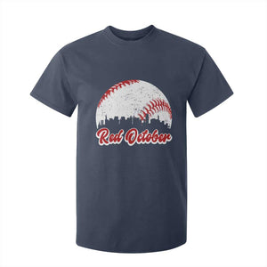 Vintage Red October T Shirt For Kid Philadelphia Skyline Retro Philly Cityscape TS10 Navy Print Your Wear