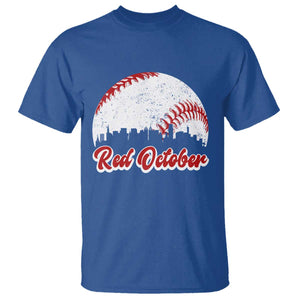 Vintage Red October T Shirt Philadelphia Skyline Retro Philly Cityscape TS10 Royal Blue Print Your Wear