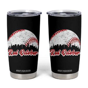 Vintage Red October Tumbler Cup Philadelphia Skyline Retro Philly Cityscape TS10 Black Print Your Wear