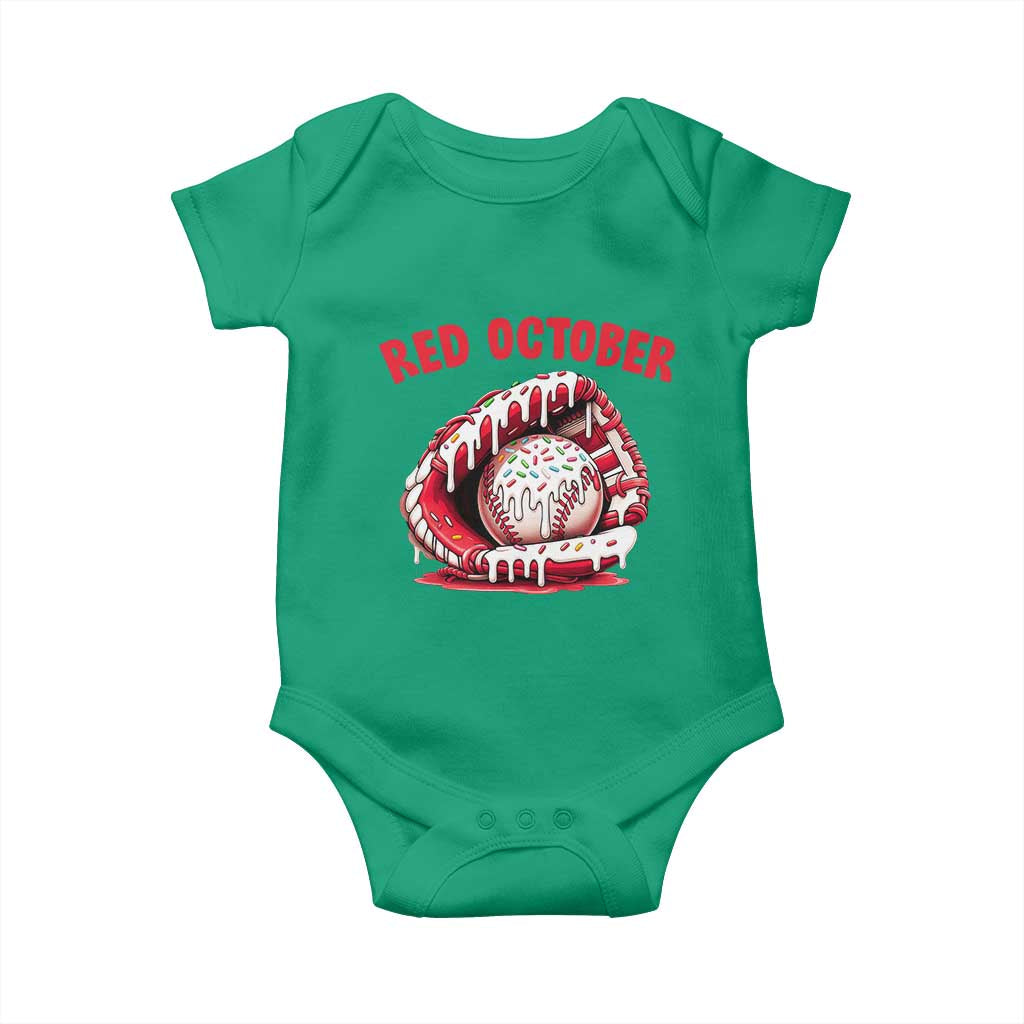 Red October Baby Onesie Baseball Drip Ice Cream Sprinkles Baseball Glove TS10 Irish Green Print Your Wear