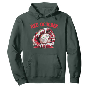 Red October Hoodie Baseball Drip Ice Cream Sprinkles Baseball Glove TS10 Dark Forest Green Print Your Wear