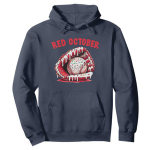 Red October Hoodie Baseball Drip Ice Cream Sprinkles Baseball Glove TS10 Navy Print Your Wear