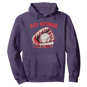 Red October Hoodie Baseball Drip Ice Cream Sprinkles Baseball Glove TS10 Purple Print Your Wear