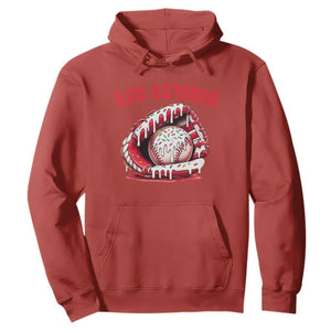 Red October Hoodie Baseball Drip Ice Cream Sprinkles Baseball Glove TS10 Red Print Your Wear