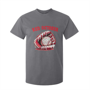 Red October T Shirt For Kid Baseball Drip Ice Cream Sprinkles Baseball Glove TS10 Charcoal Print Your Wear