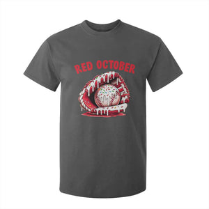 Red October T Shirt For Kid Baseball Drip Ice Cream Sprinkles Baseball Glove TS10 Dark Heather Print Your Wear