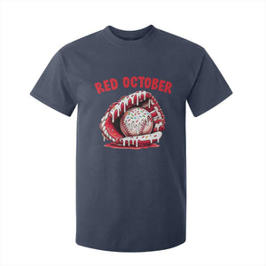 Red October T Shirt For Kid Baseball Drip Ice Cream Sprinkles Baseball Glove TS10 Navy Print Your Wear