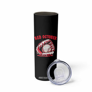 Red October Skinny Tumbler Baseball Drip Ice Cream Sprinkles Baseball Glove TS10 Print Your Wear