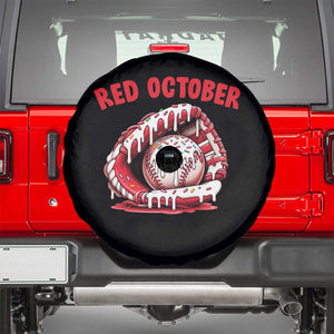 Red October Spare Tire Cover Baseball Drip Ice Cream Sprinkles Baseball Glove TS10 Black Print Your Wear