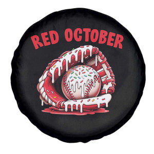 Red October Spare Tire Cover Baseball Drip Ice Cream Sprinkles Baseball Glove TS10 Print Your Wear