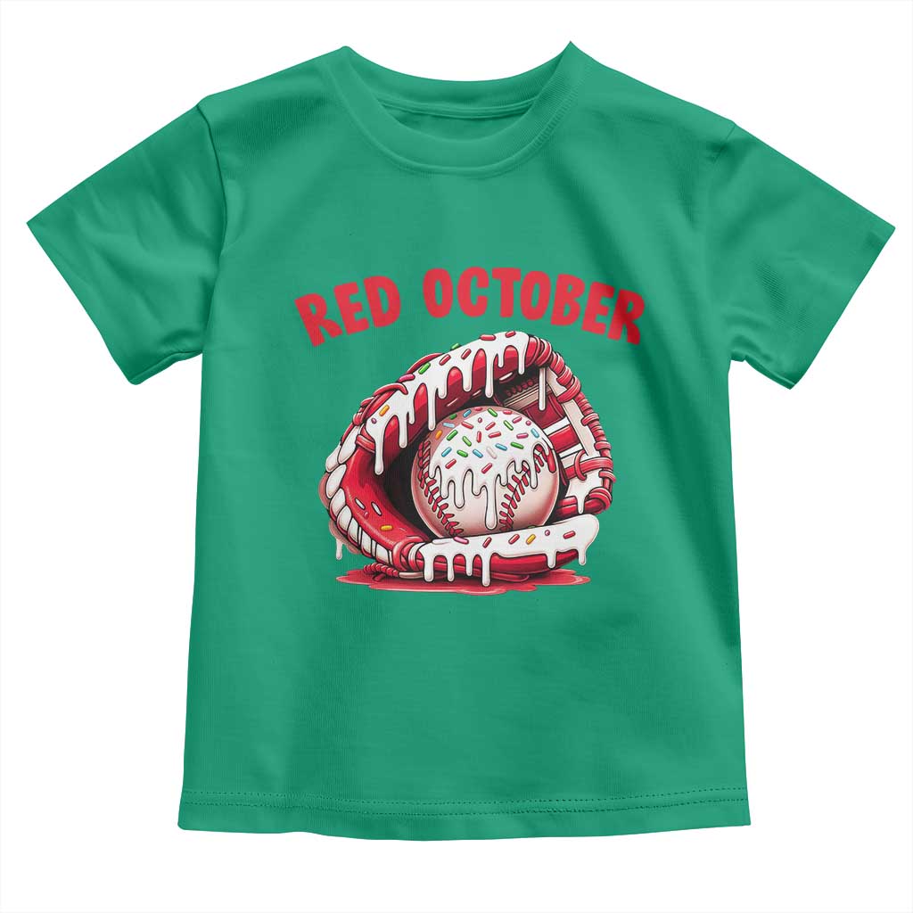 Red October Toddler T Shirt Baseball Drip Ice Cream Sprinkles Baseball Glove TS10 Irish Green Print Your Wear