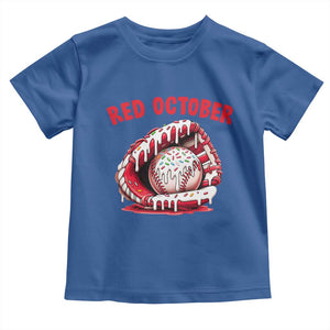 Red October Toddler T Shirt Baseball Drip Ice Cream Sprinkles Baseball Glove TS10 Royal Blue Print Your Wear