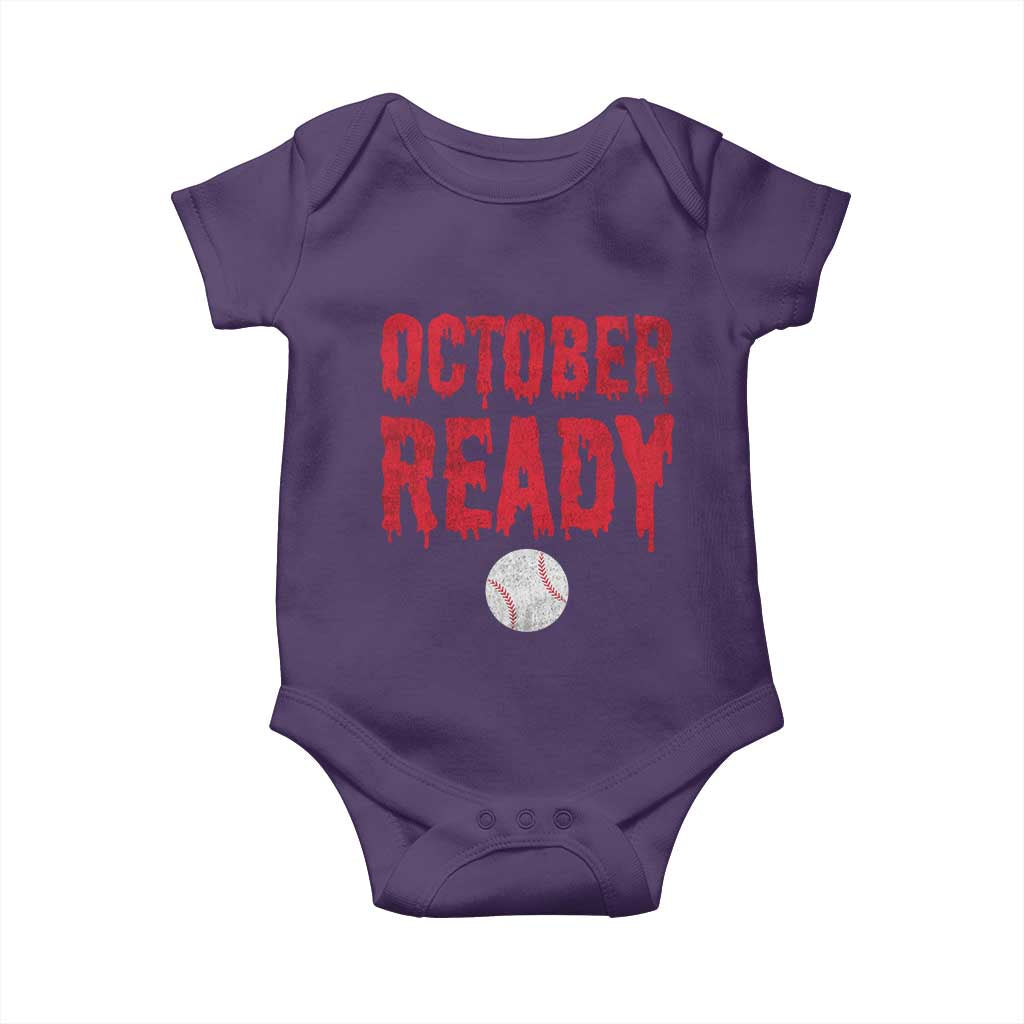 October Ready Baby Onesie Philadelphia Playoff Baseball Gift Halloween Costume TS10 Purple Print Your Wear