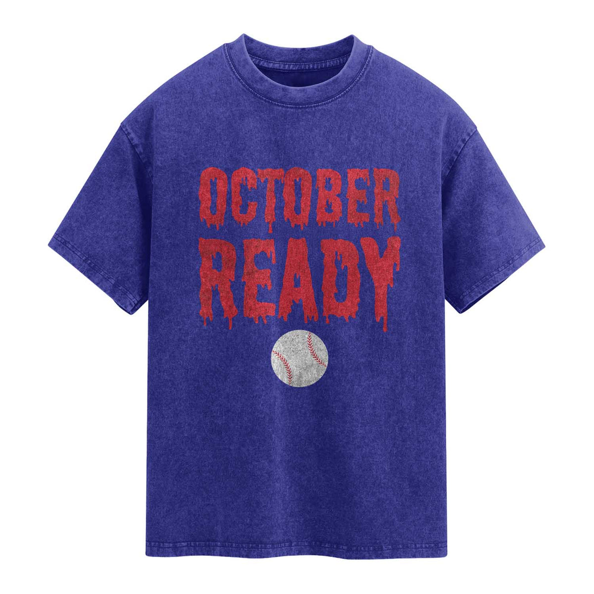 October Ready Washed Cotton T-Shirt Philadelphia Playoff Baseball Gift Halloween Costume
