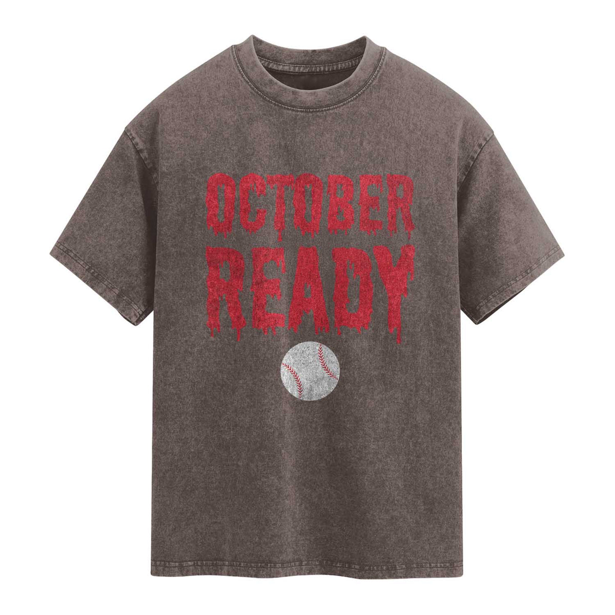 October Ready Washed Cotton T-Shirt Philadelphia Playoff Baseball Gift Halloween Costume