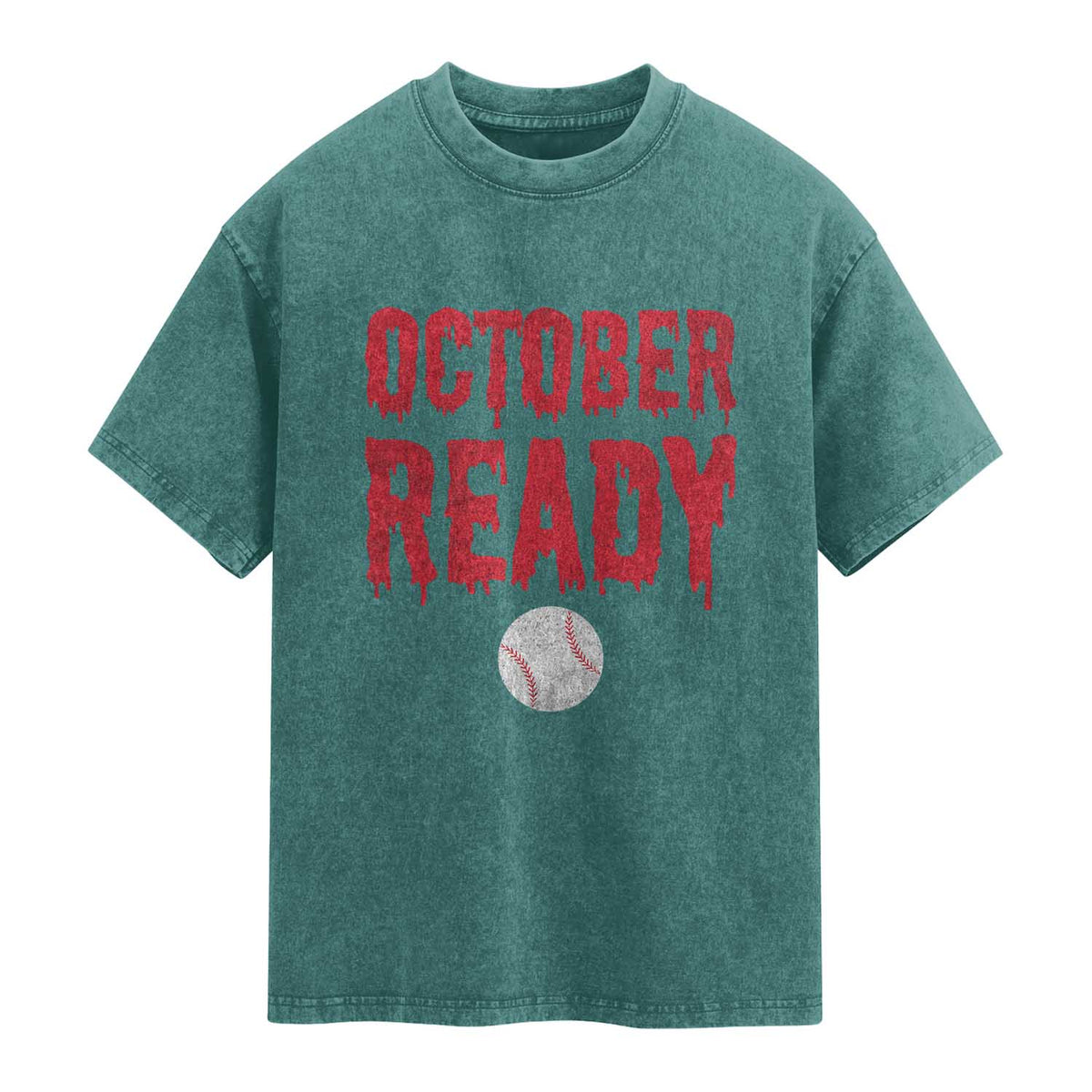 October Ready Washed Cotton T-Shirt Philadelphia Playoff Baseball Gift Halloween Costume