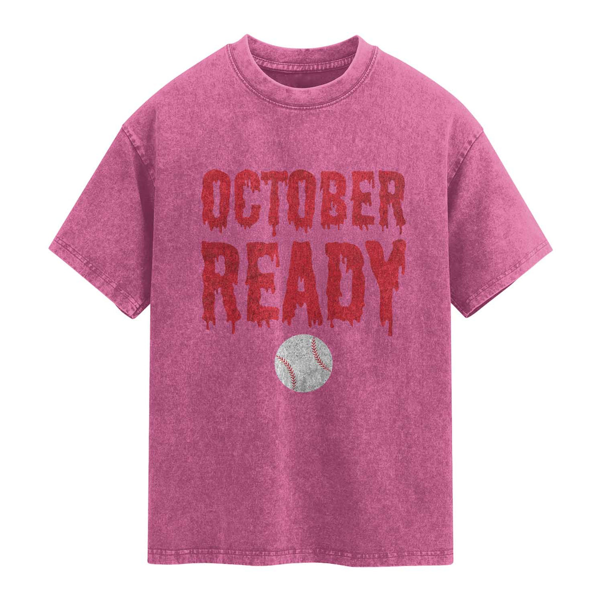 October Ready Washed Cotton T-Shirt Philadelphia Playoff Baseball Gift Halloween Costume