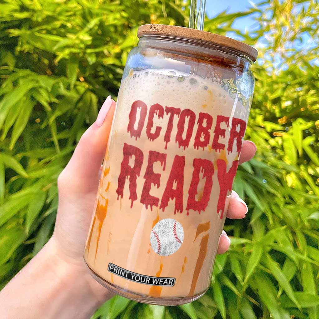 October Ready Glass Can Philadelphia Playoff Baseball Gift Halloween Costume TS10 Black Print Your Wear