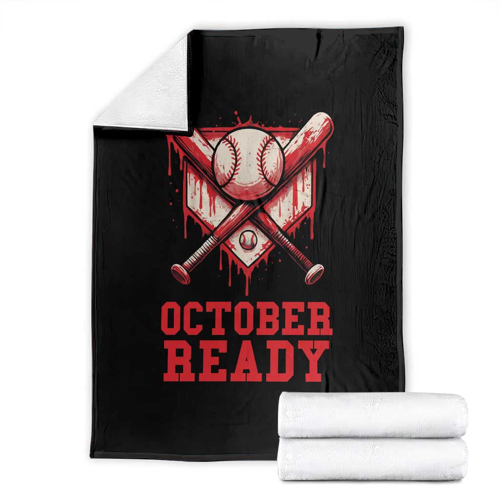 October Ready Throw Blanket Philadelphia Playoff Baseball Drip Graffiti TS10 Black Print Your Wear