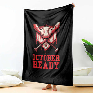 October Ready Throw Blanket Philadelphia Playoff Baseball Drip Graffiti TS10 Print Your Wear