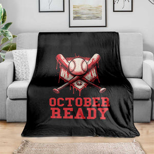 October Ready Throw Blanket Philadelphia Playoff Baseball Drip Graffiti TS10 Print Your Wear