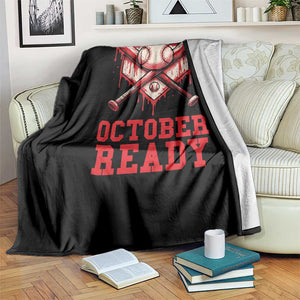 October Ready Throw Blanket Philadelphia Playoff Baseball Drip Graffiti TS10 Print Your Wear