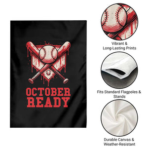 October Ready Garden Flag Philadelphia Playoff Baseball Drip Graffiti TS10 Print Your Wear