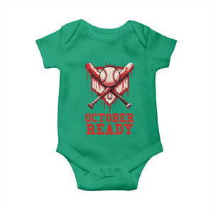 October Ready Baby Onesie Philadelphia Playoff Baseball Drip Graffiti TS10 Irish Green Print Your Wear