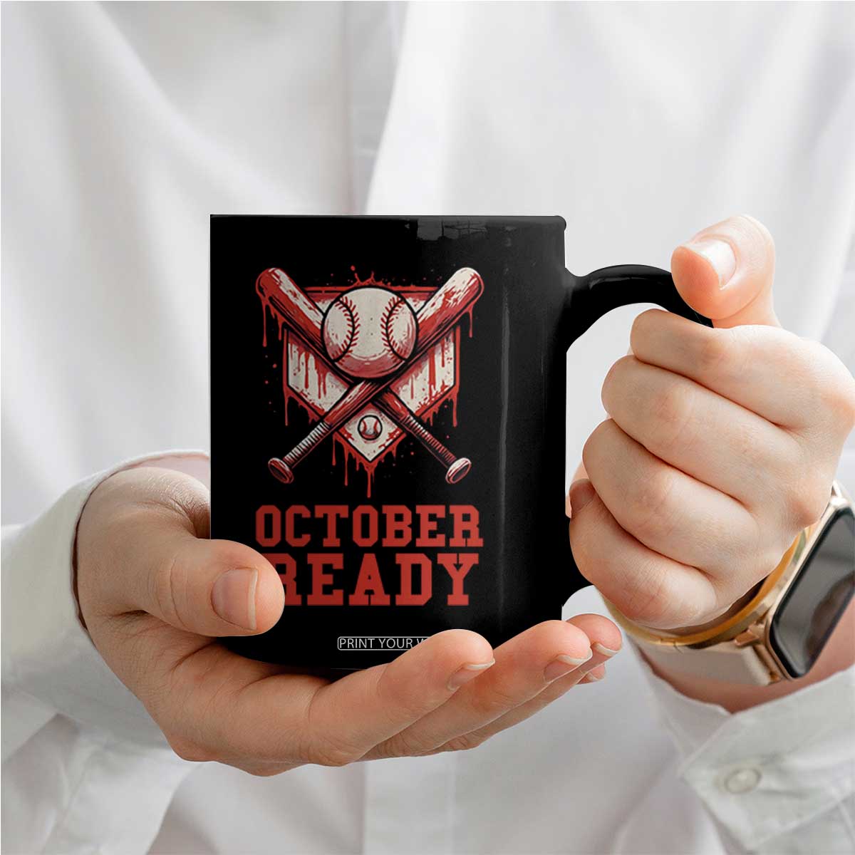 October Ready Coffee Mug Philadelphia Playoff Baseball Drip Graffiti TS10 Print Your Wear