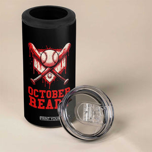 October Ready 4 in 1 Can Cooler Tumbler Philadelphia Playoff Baseball Drip Graffiti TS10 Print Your Wear