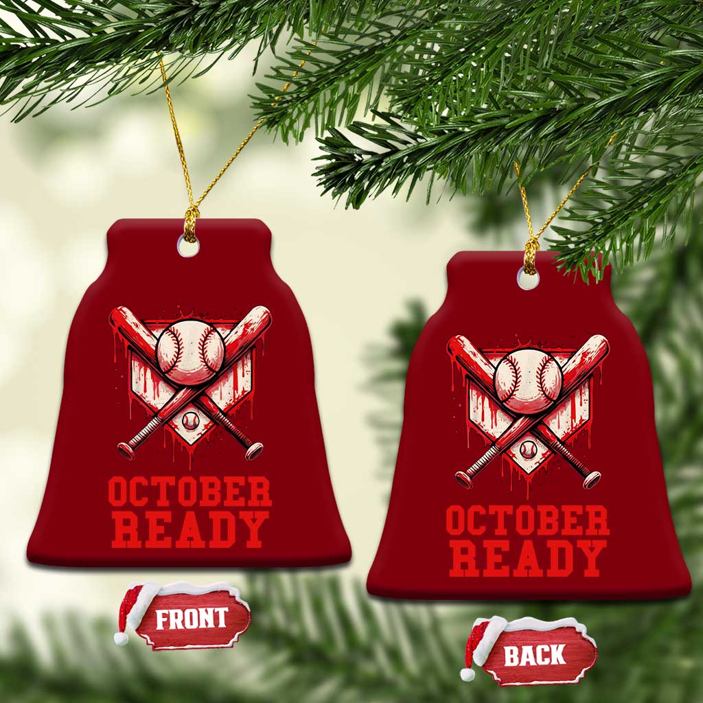 October Ready Ceramic Ornament Philadelphia Playoff Baseball Drip Graffiti TS10 Print Your Wear