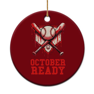 October Ready Ceramic Ornament Philadelphia Playoff Baseball Drip Graffiti TS10 1pc Red Print Your Wear