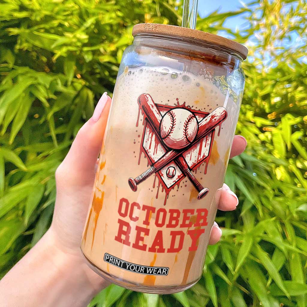 October Ready Glass Can Philadelphia Playoff Baseball Drip Graffiti TS10 Black Print Your Wear