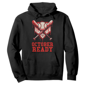 October Ready Hoodie Philadelphia Playoff Baseball Drip Graffiti TS10 Black Print Your Wear