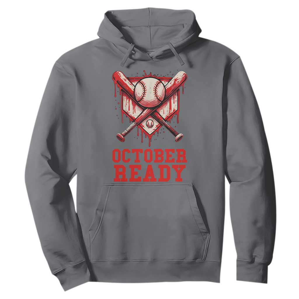 October Ready Hoodie Philadelphia Playoff Baseball Drip Graffiti TS10 Charcoal Print Your Wear