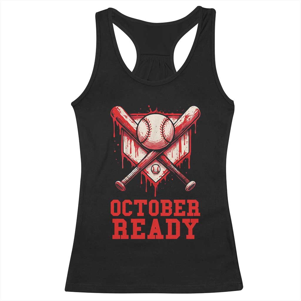 October Ready Racerback Tank Top Philadelphia Playoff Baseball Drip Graffiti TS10 Black Print Your Wear