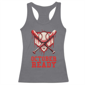 October Ready Racerback Tank Top Philadelphia Playoff Baseball Drip Graffiti TS10 Charcoal Print Your Wear