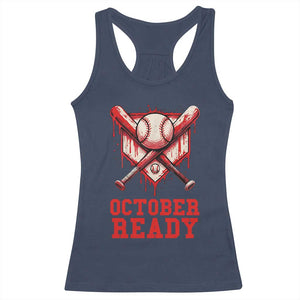 October Ready Racerback Tank Top Philadelphia Playoff Baseball Drip Graffiti TS10 Navy Print Your Wear