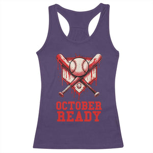 October Ready Racerback Tank Top Philadelphia Playoff Baseball Drip Graffiti TS10 Purple Print Your Wear