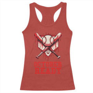 October Ready Racerback Tank Top Philadelphia Playoff Baseball Drip Graffiti TS10 Red Print Your Wear