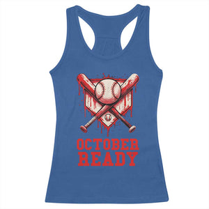 October Ready Racerback Tank Top Philadelphia Playoff Baseball Drip Graffiti TS10 Royal Blue Print Your Wear