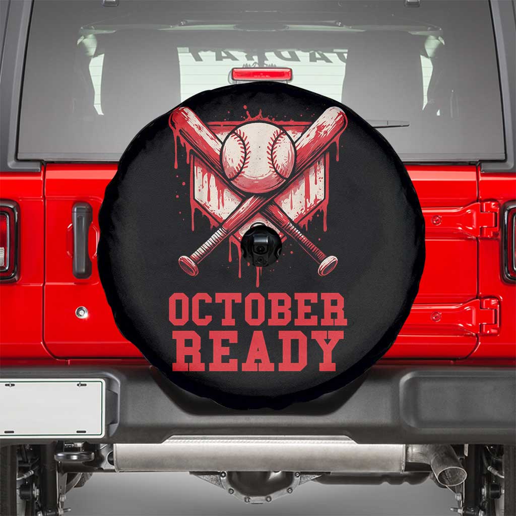 October Ready Spare Tire Cover Philadelphia Playoff Baseball Drip Graffiti TS10 Black Print Your Wear