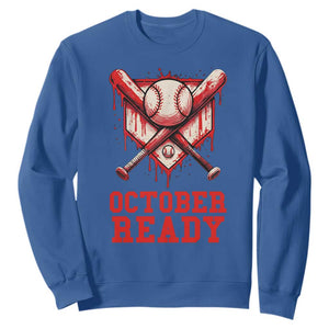 October Ready Sweatshirt Philadelphia Playoff Baseball Drip Graffiti TS10 Royal Blue Print Your Wear