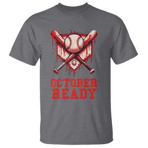 October Ready T Shirt Philadelphia Playoff Baseball Drip Graffiti TS10 Charcoal Print Your Wear