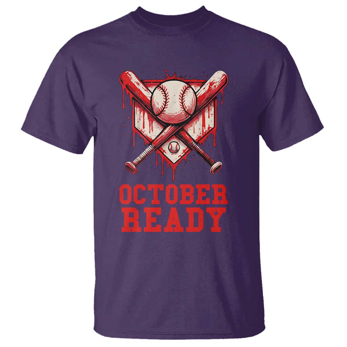 October Ready T Shirt Philadelphia Playoff Baseball Drip Graffiti TS10 Purple Print Your Wear